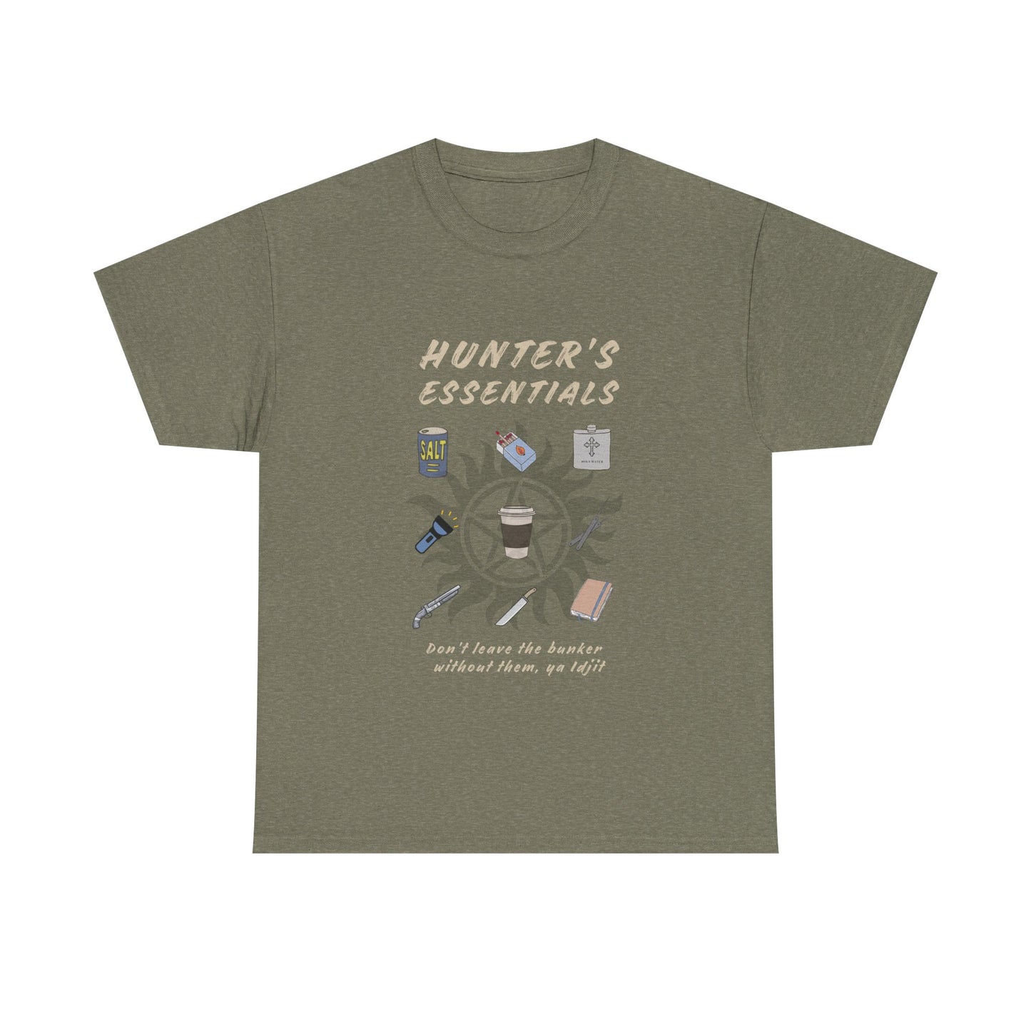 Hunter's Essentials Unisex Heavy Cotton Tee - Supernatural Fan Design | Graphic Shirt