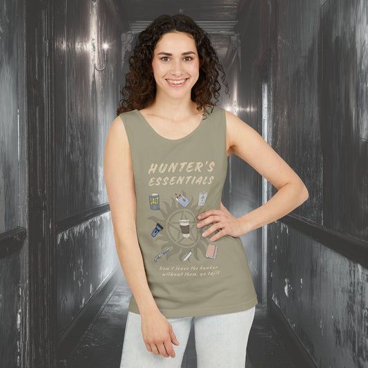 Hunter's Essentials Unisex Garment-Dyed Tank Top - Supernatural Fan Design | Tank