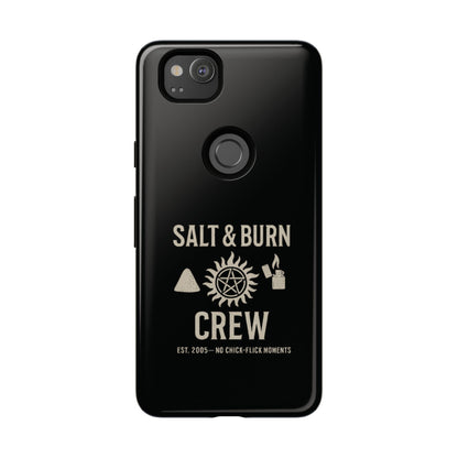 Salt & Burn Crew Tough Phone Case - Supernatural Fan Design | Dual-Layer Protective Cover | Anti-Possession Hunter Aesthetic Case