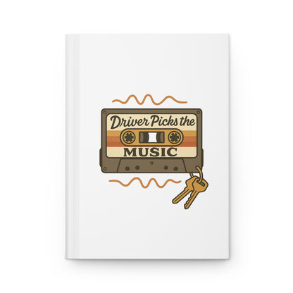 Driver Picks the Music Hardcover Journal - Supernatural Fan Design | Notebook | Vintage Cassette Road Trip Diary