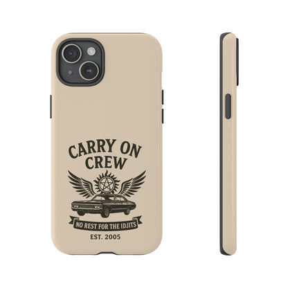Carry On Crew Glossy Tough Phone Case - Supernatural Fan Design | Protective Cover