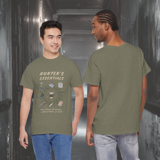 Hunter's Essentials Unisex Heavy Cotton Tee - Supernatural Fan Design | Graphic Shirt