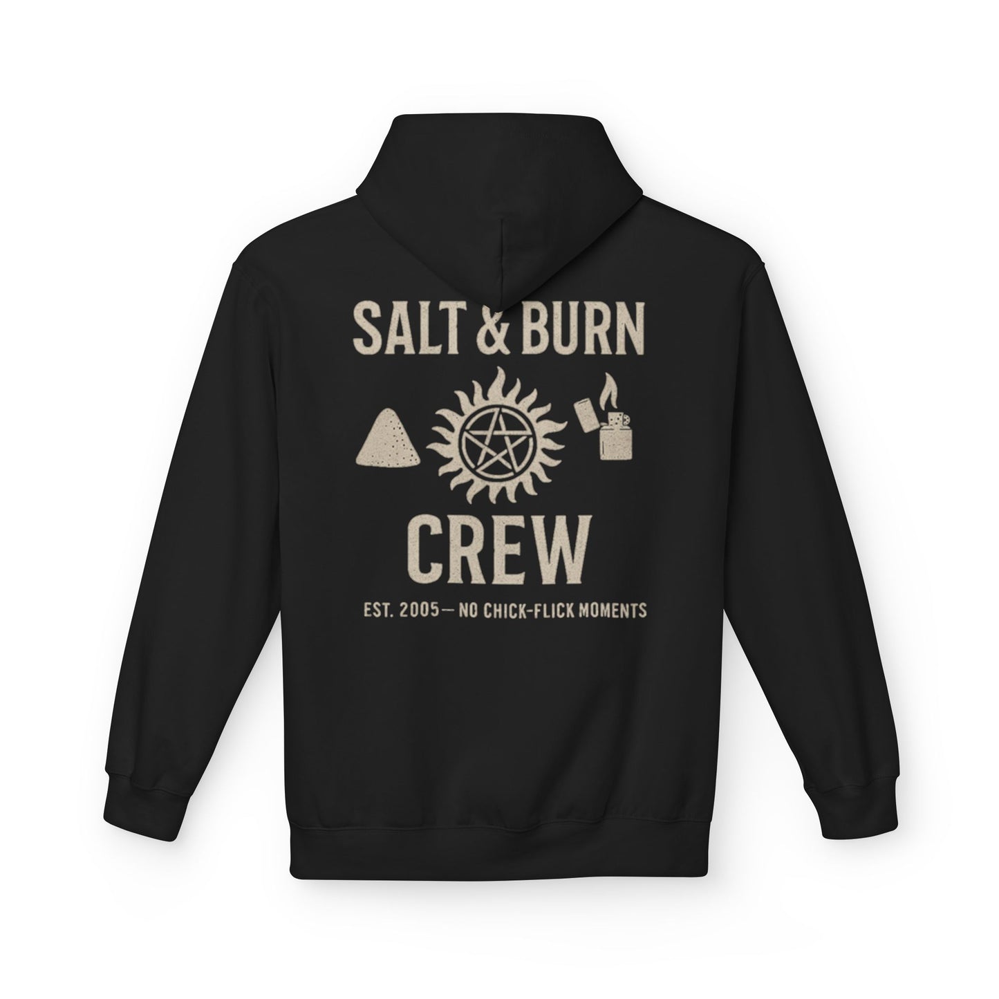 Salt & Burn Crew Hoodie - Supernatural Fan Design | Fandom Pullover | Anti-Possession Symbol Unisex Sweatshirt | Cozy Grunge SPN Gear