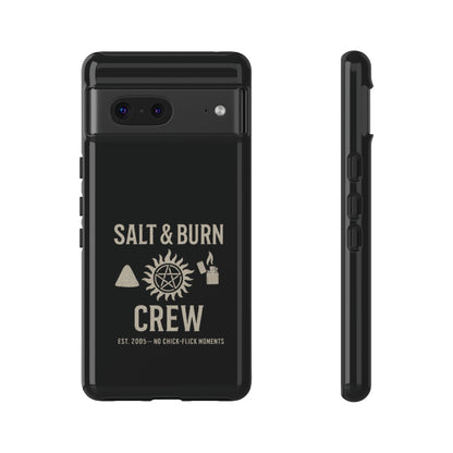 Salt & Burn Crew Tough Phone Case - Supernatural Fan Design | Dual-Layer Protective Cover | Anti-Possession Hunter Aesthetic Case