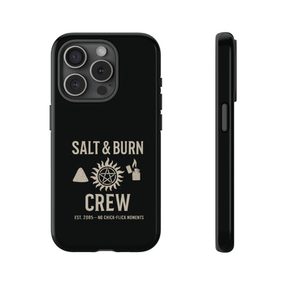 Salt & Burn Crew Tough Phone Case - Supernatural Fan Design | Dual-Layer Protective Cover | Anti-Possession Hunter Aesthetic Case