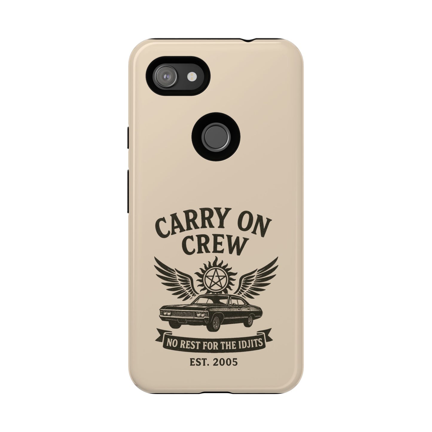 Carry On Crew Glossy Tough Phone Case - Supernatural Fan Design | Protective Cover