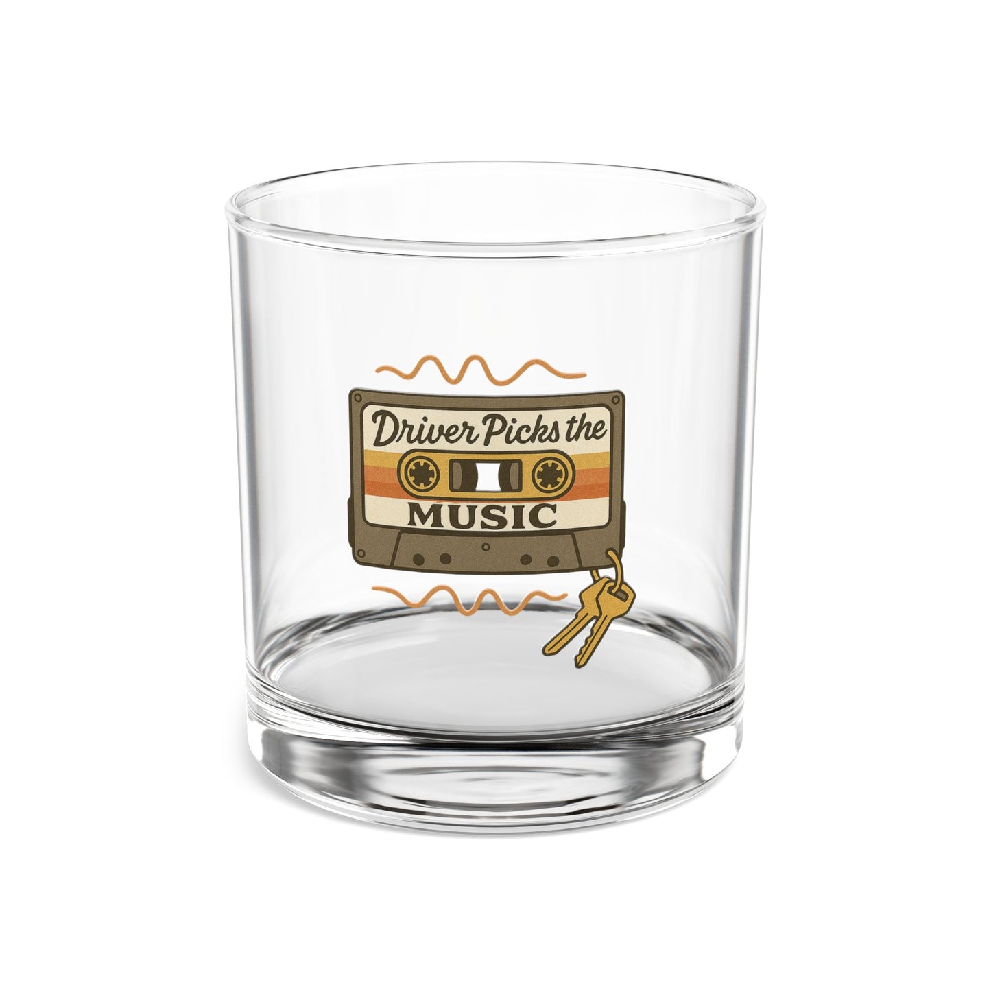 Driver Picks the Music Rocks Glass 10oz - Supernatural Fan Design | Whiskey Glass | Classic Road Trip Barware