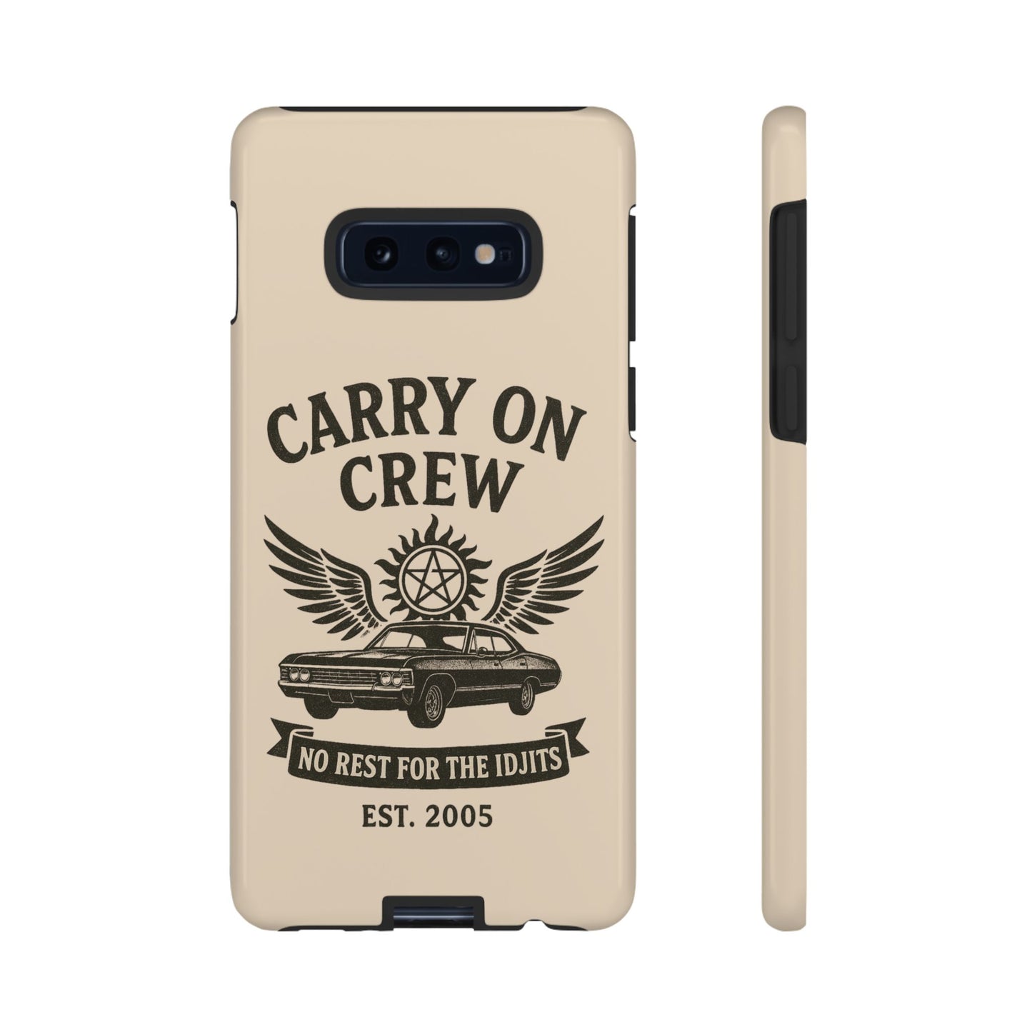 Carry On Crew Glossy Tough Phone Case - Supernatural Fan Design | Protective Cover