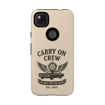 Carry On Crew Glossy Tough Phone Case - Supernatural Fan Design | Protective Cover