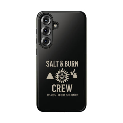 Salt & Burn Crew Tough Phone Case - Supernatural Fan Design | Dual-Layer Protective Cover | Anti-Possession Hunter Aesthetic Case