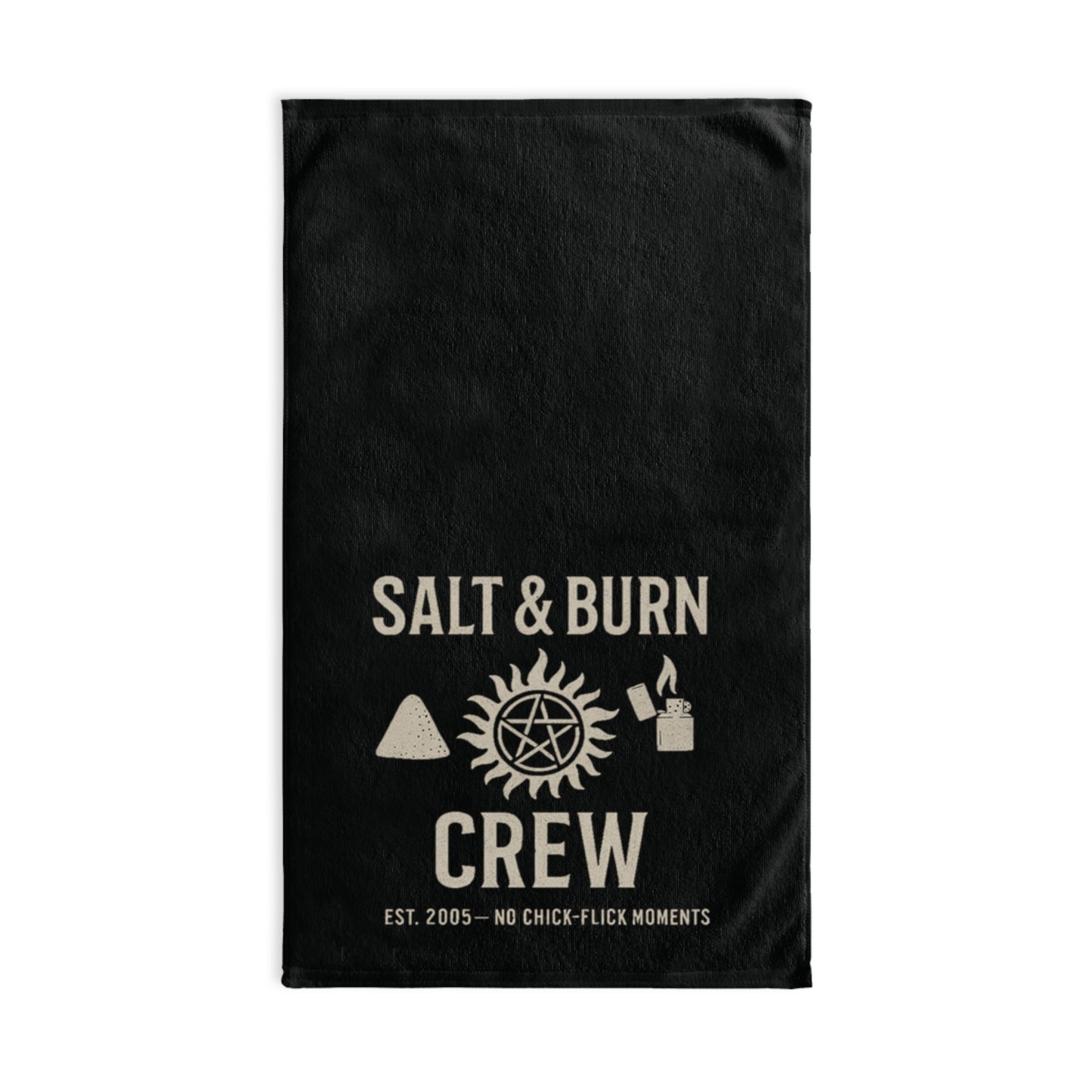 Salt & Burn Crew Hand Towel - Supernatural Fan Design | Kitchen, Bar & Home Decor | Grunge Hunter