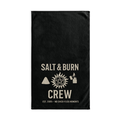 Salt & Burn Crew Hand Towel - Supernatural Fan Design | Kitchen, Bar & Home Decor | Grunge Hunter