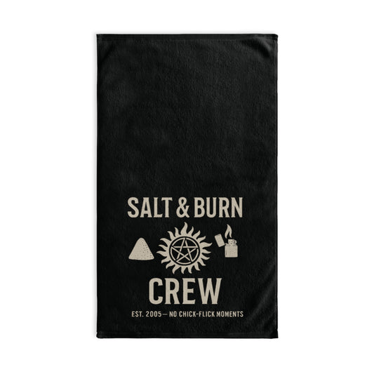 Salt & Burn Crew Hand Towel - Supernatural Fan Design | Kitchen, Bar & Home Decor | Grunge Hunter