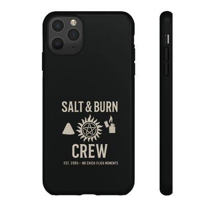 Salt & Burn Crew Tough Phone Case - Supernatural Fan Design | Dual-Layer Protective Cover | Anti-Possession Hunter Aesthetic Case