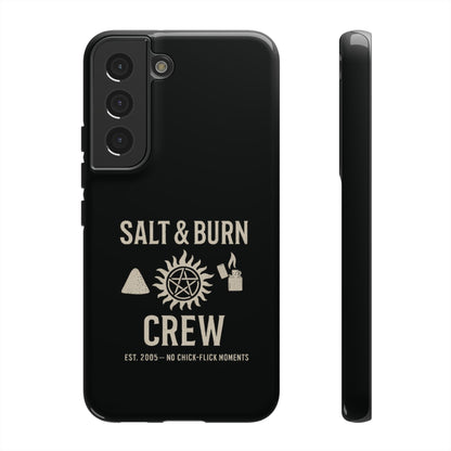 Salt & Burn Crew Tough Phone Case - Supernatural Fan Design | Dual-Layer Protective Cover | Anti-Possession Hunter Aesthetic Case