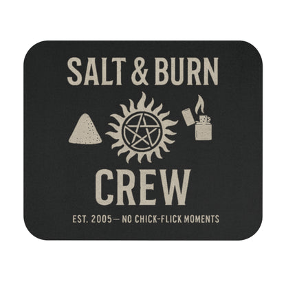 Salt & Burn Crew Mouse Pad - Supernatural Fan Design | Desk Mat | Grunge Gamer & Office Accessory