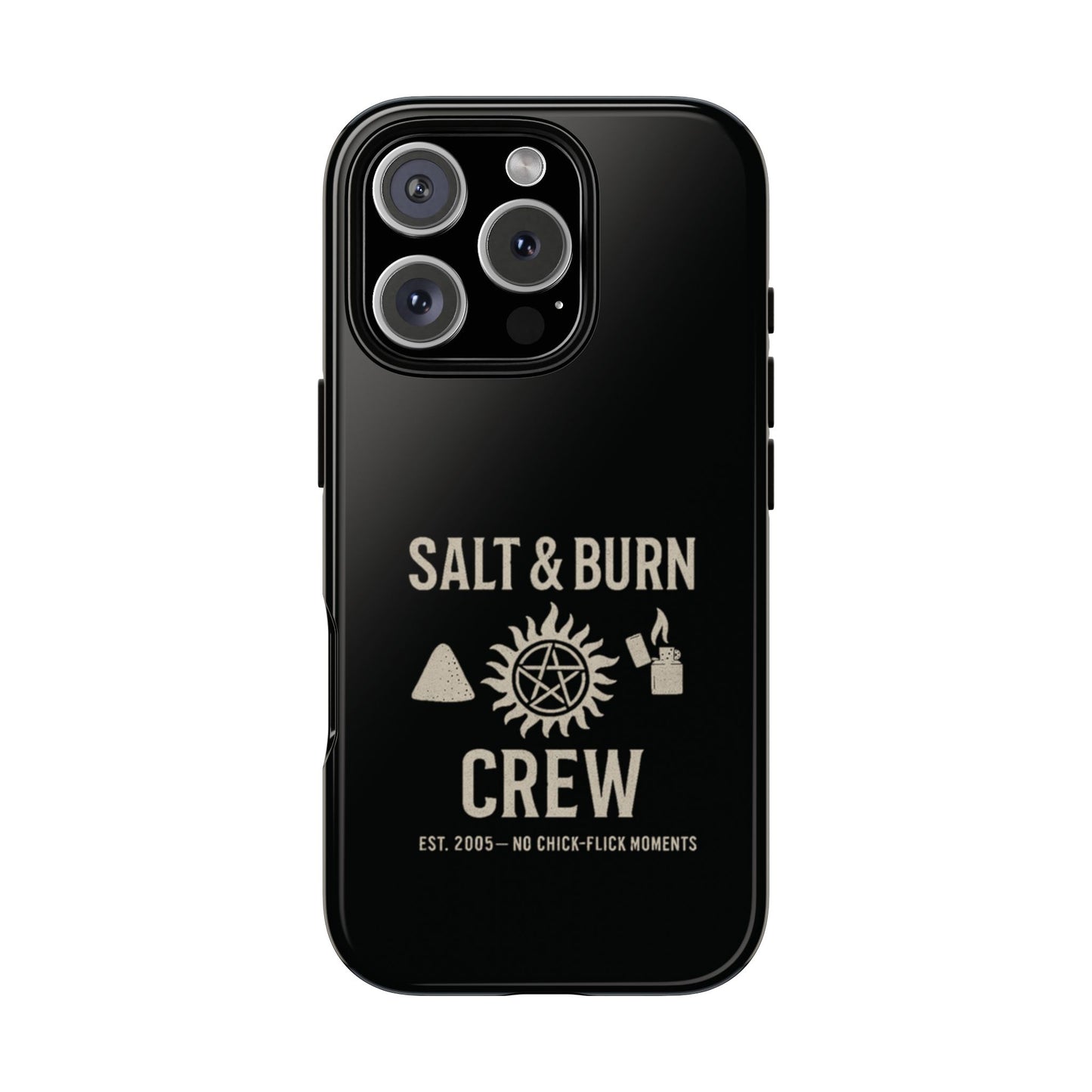 Salt & Burn Crew Tough Phone Case - Supernatural Fan Design | Dual-Layer Protective Cover | Anti-Possession Hunter Aesthetic Case