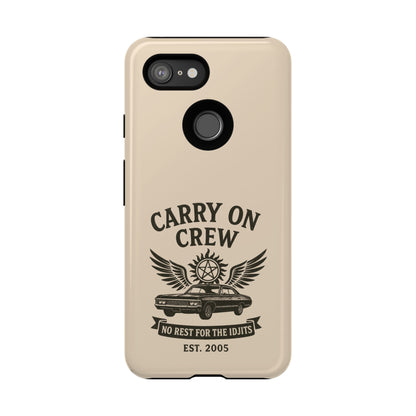 Carry On Crew Glossy Tough Phone Case - Supernatural Fan Design | Protective Cover