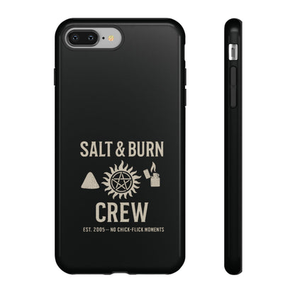 Salt & Burn Crew Tough Phone Case - Supernatural Fan Design | Dual-Layer Protective Cover | Anti-Possession Hunter Aesthetic Case