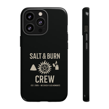 Salt & Burn Crew Tough Phone Case - Supernatural Fan Design | Dual-Layer Protective Cover | Anti-Possession Hunter Aesthetic Case