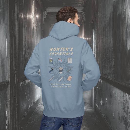 Hunter's Essentials Unisex Midweight Fleece Hoodie - Supernatural Fan Design | Pullover Hoodie
