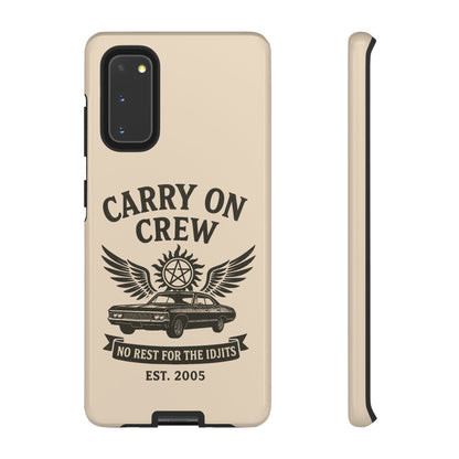 Carry On Crew Glossy Tough Phone Case - Supernatural Fan Design | Protective Cover