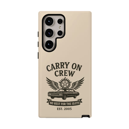 Carry On Crew Glossy Tough Phone Case - Supernatural Fan Design | Protective Cover