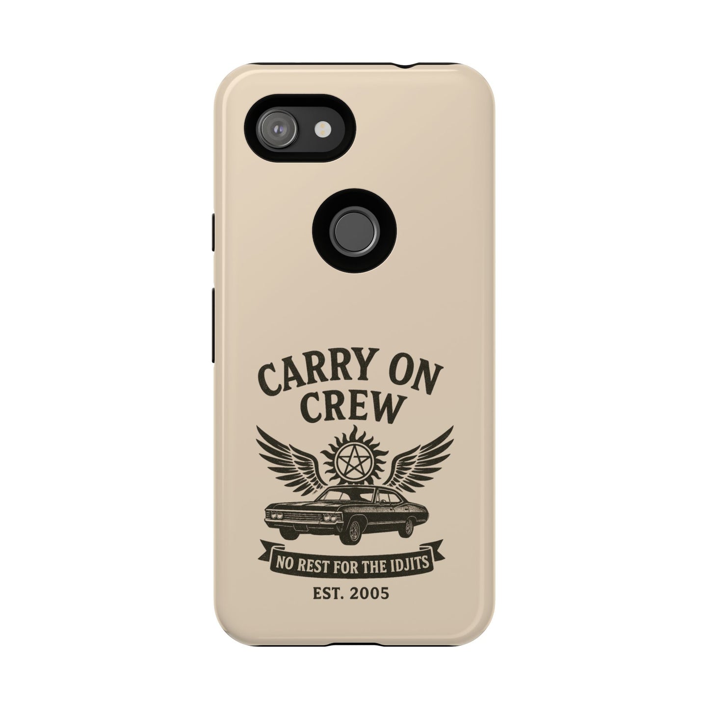Carry On Crew Glossy Tough Phone Case - Supernatural Fan Design | Protective Cover