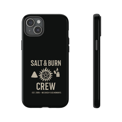 Salt & Burn Crew Tough Phone Case - Supernatural Fan Design | Dual-Layer Protective Cover | Anti-Possession Hunter Aesthetic Case