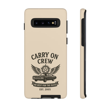 Carry On Crew Glossy Tough Phone Case - Supernatural Fan Design | Protective Cover