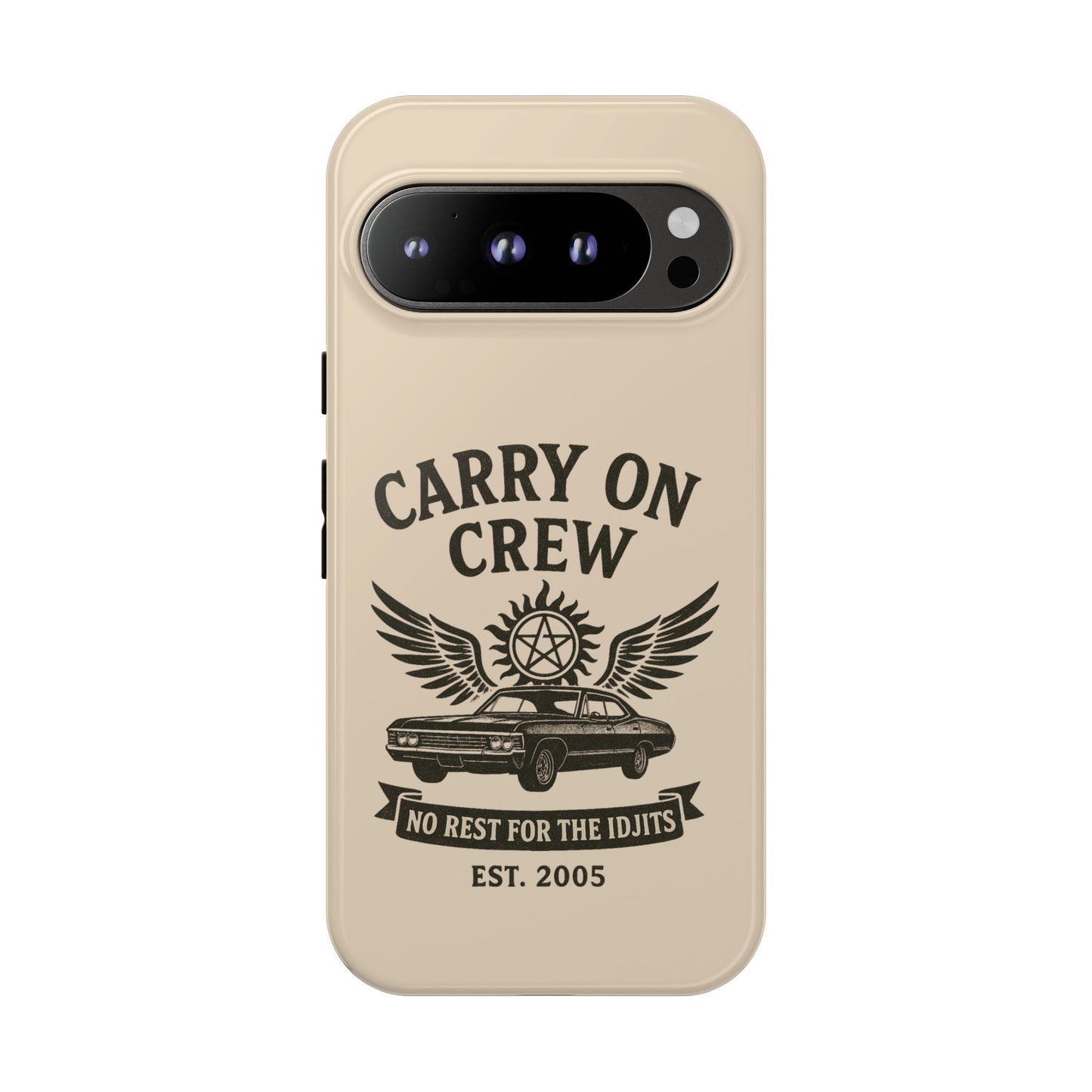 Carry On Crew Glossy Tough Phone Case - Supernatural Fan Design | Protective Cover