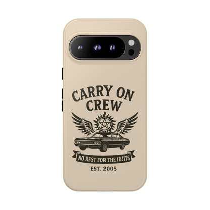 Carry On Crew Glossy Tough Phone Case - Supernatural Fan Design | Protective Cover