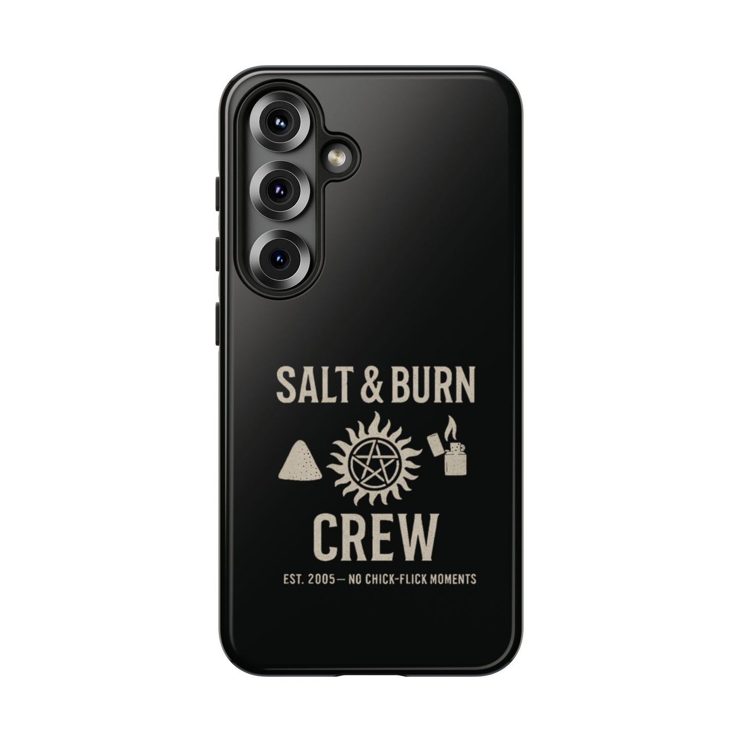 Salt & Burn Crew Tough Phone Case - Supernatural Fan Design | Dual-Layer Protective Cover | Anti-Possession Hunter Aesthetic Case