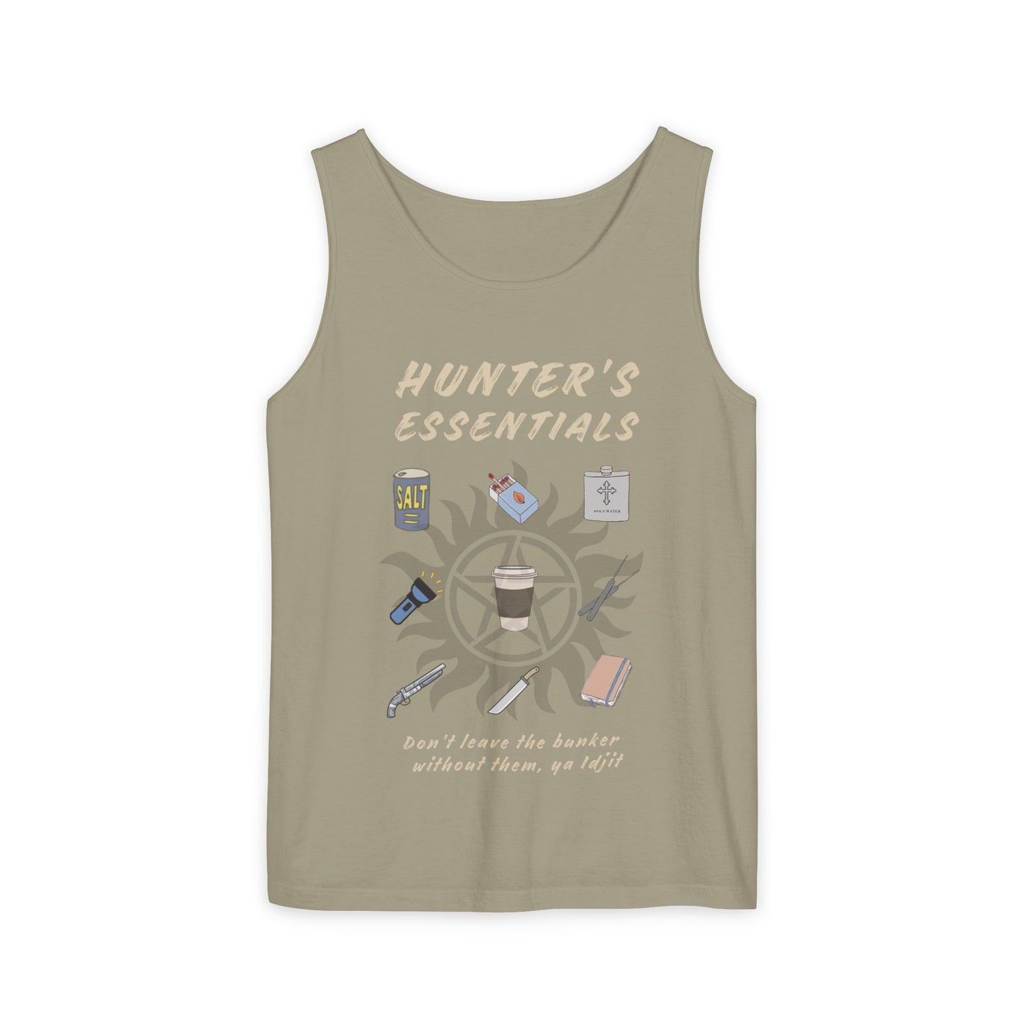 Hunter's Essentials Unisex Garment-Dyed Tank Top - Supernatural Fan Design | Tank