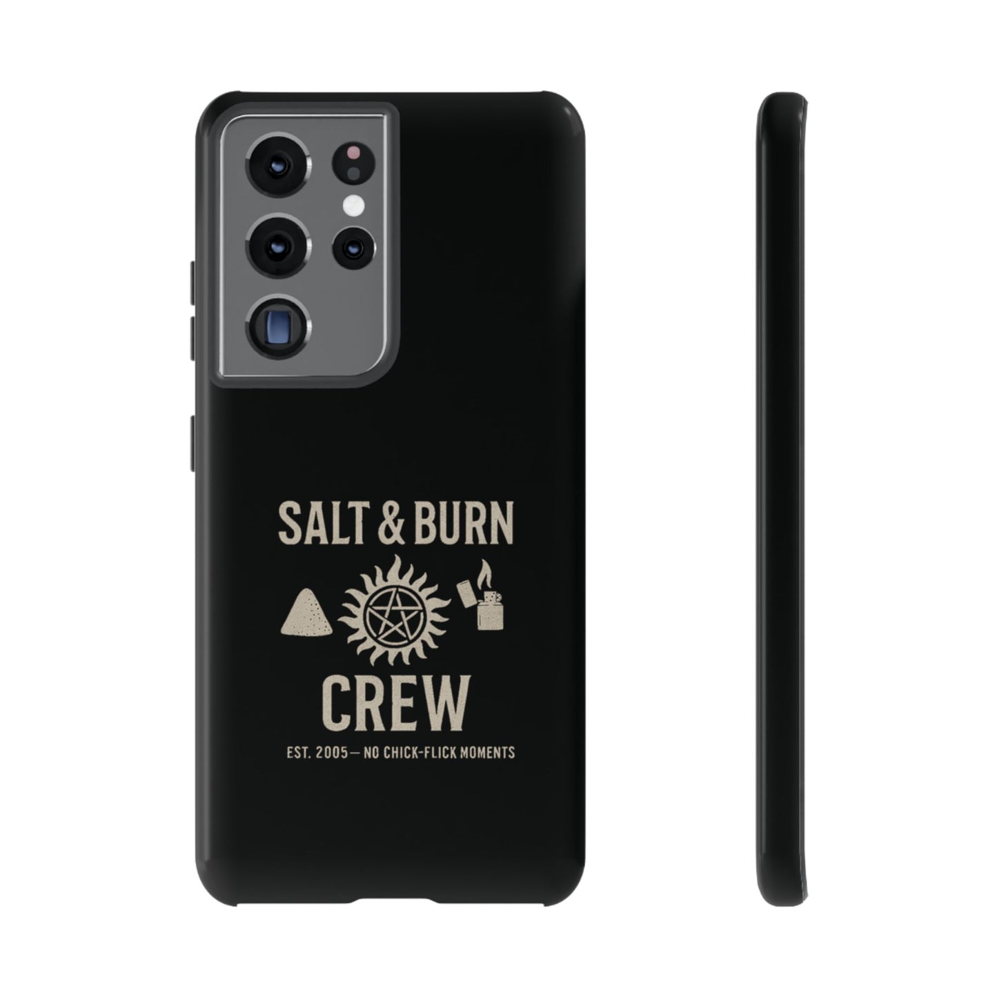 Salt & Burn Crew Tough Phone Case - Supernatural Fan Design | Dual-Layer Protective Cover | Anti-Possession Hunter Aesthetic Case