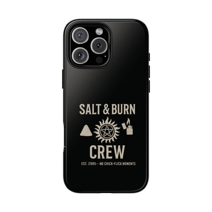 Salt & Burn Crew Tough Phone Case - Supernatural Fan Design | Dual-Layer Protective Cover | Anti-Possession Hunter Aesthetic Case