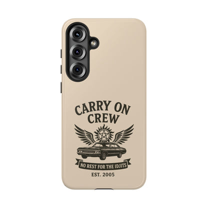 Carry On Crew Glossy Tough Phone Case - Supernatural Fan Design | Protective Cover