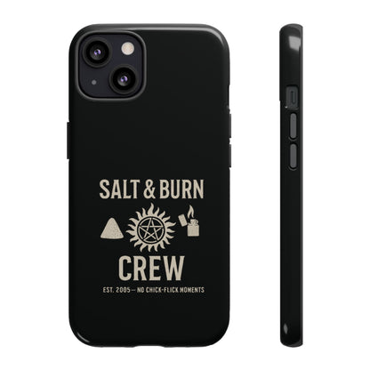 Salt & Burn Crew Tough Phone Case - Supernatural Fan Design | Dual-Layer Protective Cover | Anti-Possession Hunter Aesthetic Case