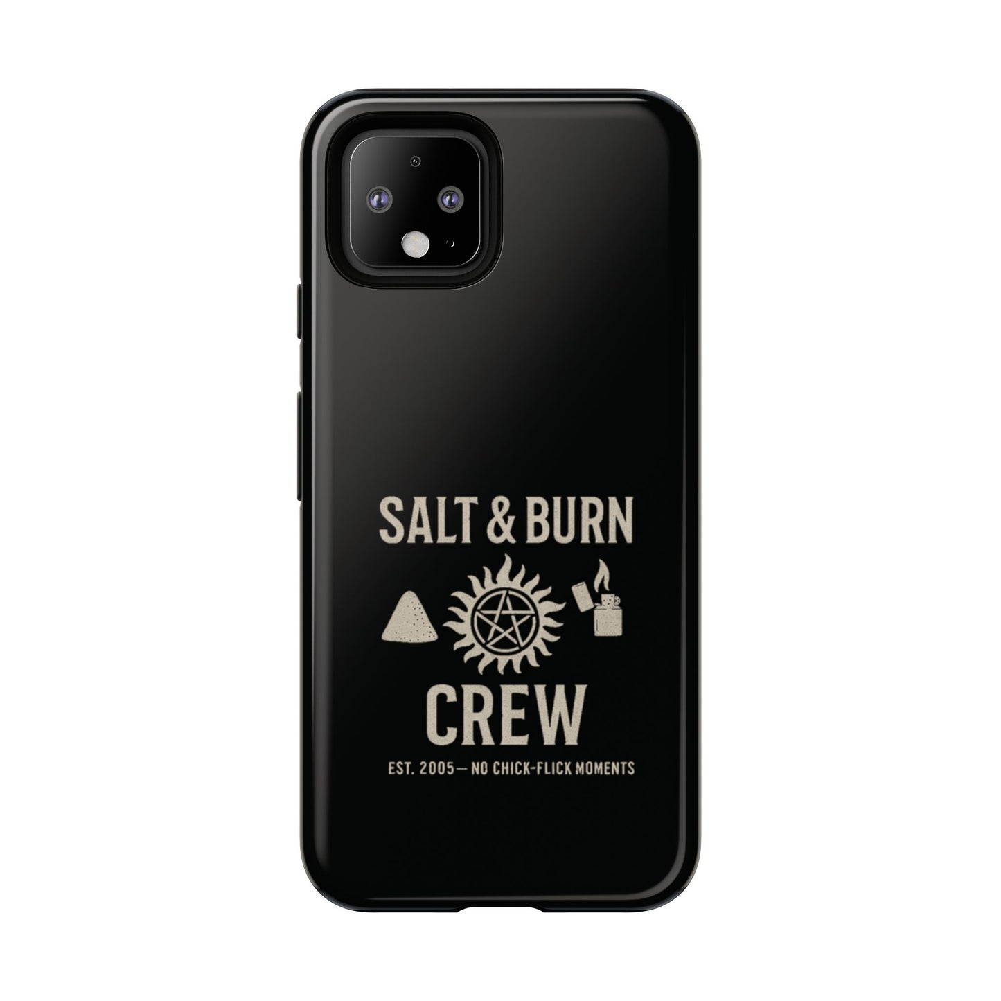 Salt & Burn Crew Tough Phone Case - Supernatural Fan Design | Dual-Layer Protective Cover | Anti-Possession Hunter Aesthetic Case