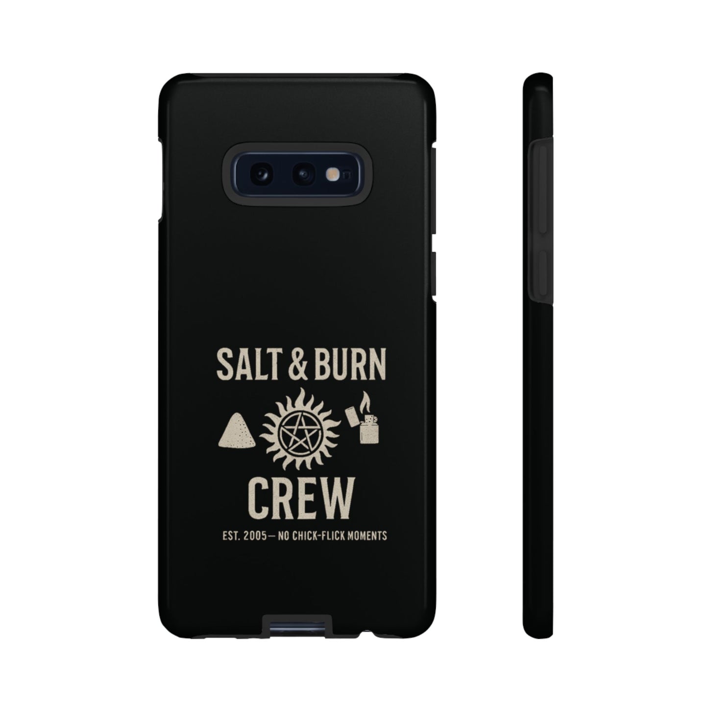 Salt & Burn Crew Tough Phone Case - Supernatural Fan Design | Dual-Layer Protective Cover | Anti-Possession Hunter Aesthetic Case
