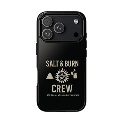Salt & Burn Crew Tough Phone Case - Supernatural Fan Design | Dual-Layer Protective Cover | Anti-Possession Hunter Aesthetic Case