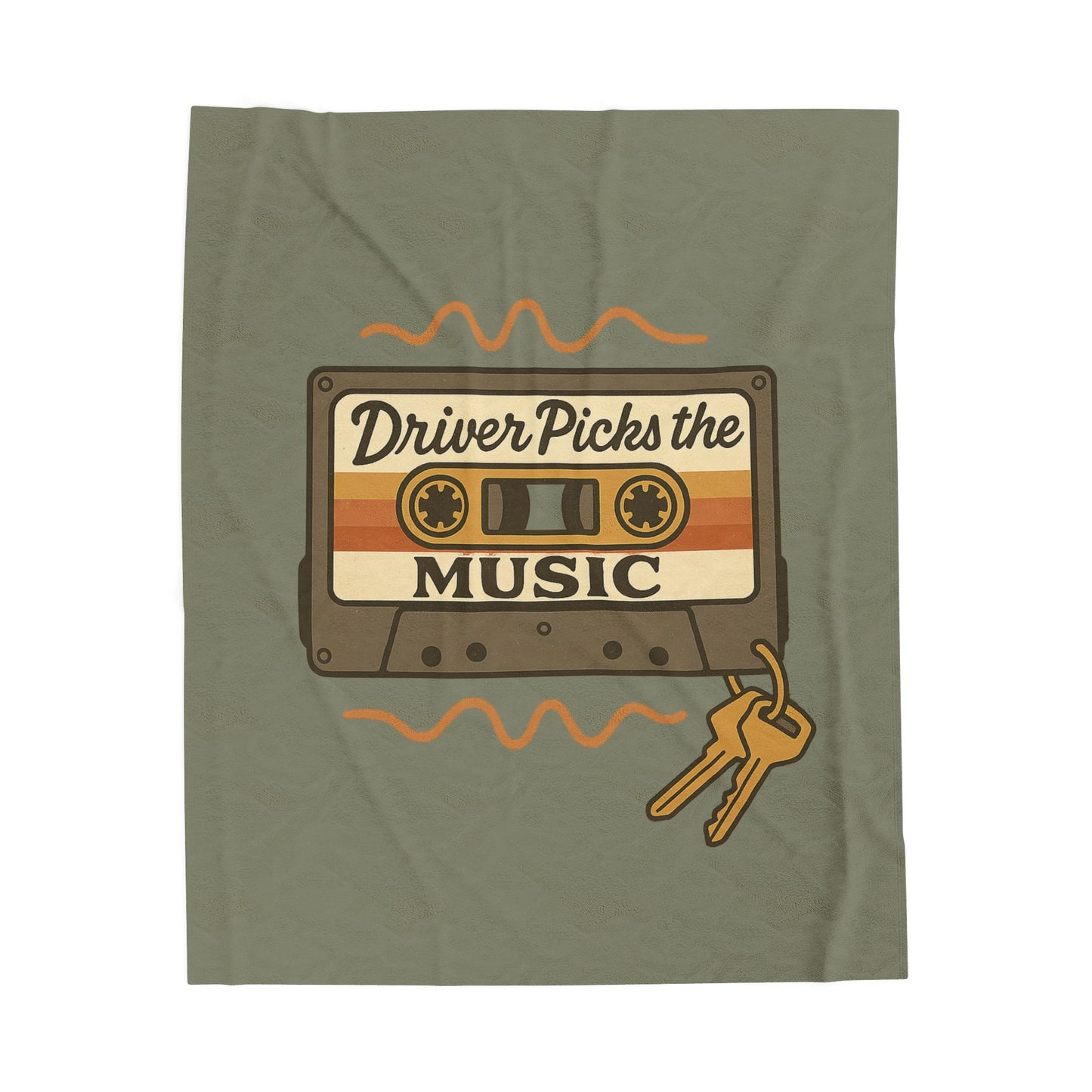 Driver Picks the Music Plush Blanket - Supernatural Fan Design | Throw | Cozy Vintage Road Trip Blanket