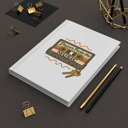 Driver Picks the Music Hardcover Journal - Supernatural Fan Design | Notebook | Vintage Cassette Road Trip Diary