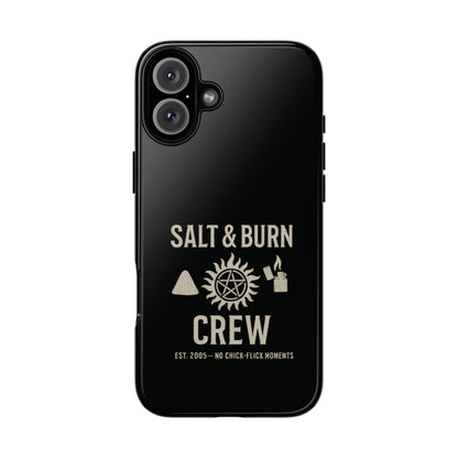 Salt & Burn Crew Tough Phone Case - Supernatural Fan Design | Dual-Layer Protective Cover | Anti-Possession Hunter Aesthetic Case