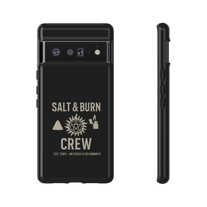 Salt & Burn Crew Tough Phone Case - Supernatural Fan Design | Dual-Layer Protective Cover | Anti-Possession Hunter Aesthetic Case