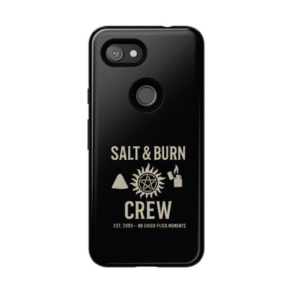 Salt & Burn Crew Tough Phone Case - Supernatural Fan Design | Dual-Layer Protective Cover | Anti-Possession Hunter Aesthetic Case