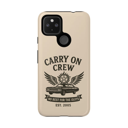 Carry On Crew Glossy Tough Phone Case - Supernatural Fan Design | Protective Cover