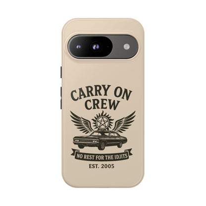 Carry On Crew Glossy Tough Phone Case - Supernatural Fan Design | Protective Cover