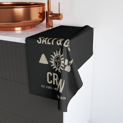 Salt & Burn Crew Hand Towel - Supernatural Fan Design | Kitchen, Bar & Home Decor | Grunge Hunter