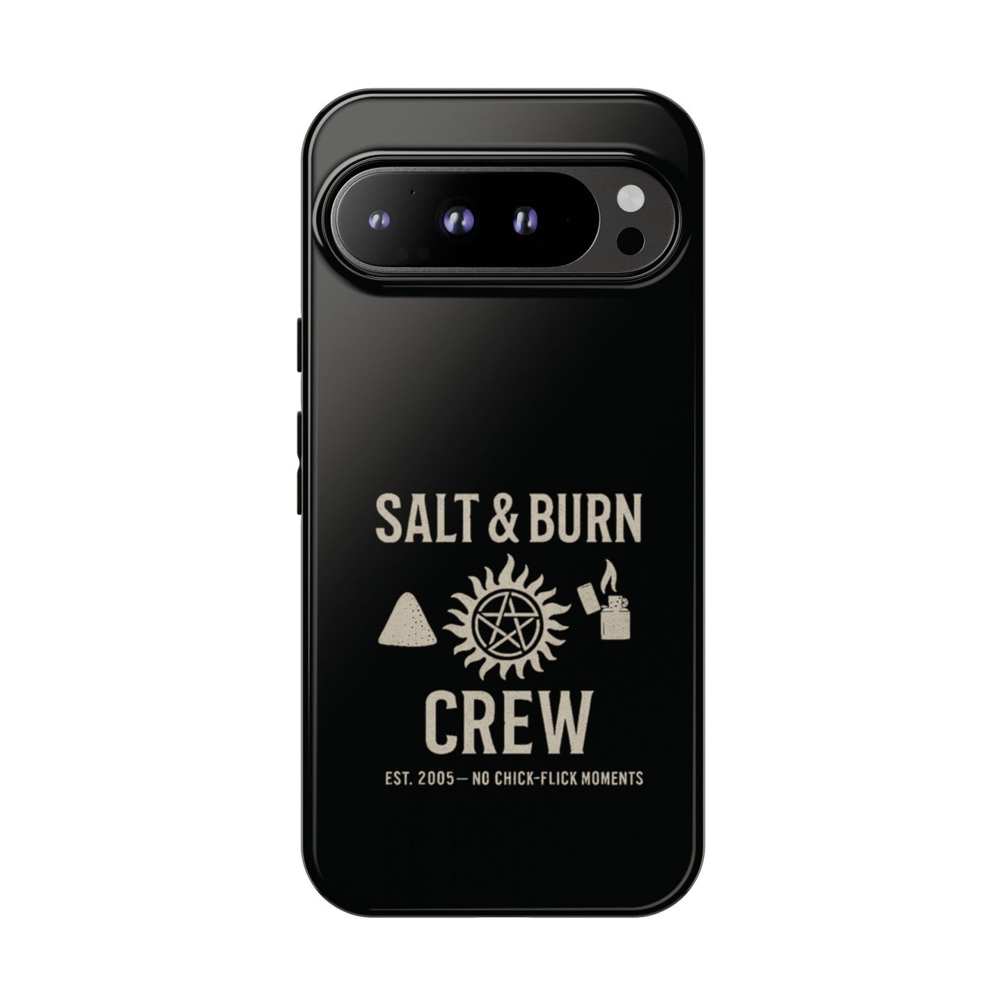 Salt & Burn Crew Tough Phone Case - Supernatural Fan Design | Dual-Layer Protective Cover | Anti-Possession Hunter Aesthetic Case